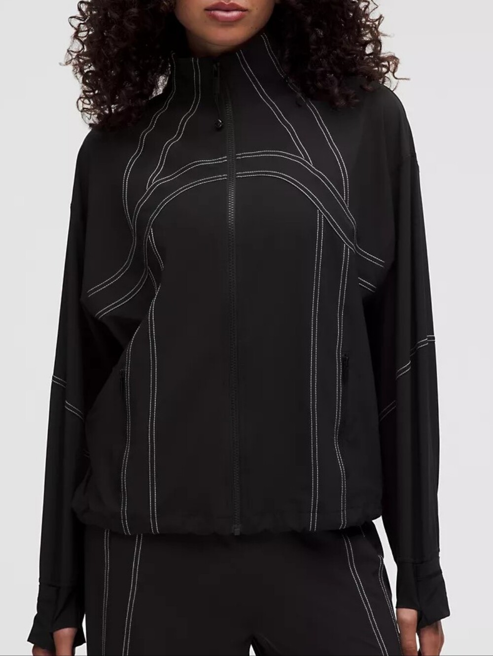 NWT Lululemon Define Oversized Jacket Swift - Black/Light Ivory 0